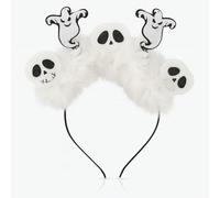 Lizzy Halloween Headbands One Size Fits Most Adults | Fancy Dress Costume Hair Accessory | Head Bopper Hat for Parties, Cosplay, Angels & Dark Themed Night Outfits (Ghost and Skull)