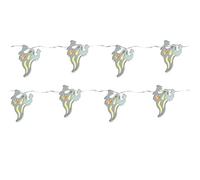 Lizzy Halloween String Lights | Battery Operated Lights for Window Porch Stair Bar Halloween Home Garden Decorations Outdoor & Indoor Party (Ghost String Lights (8 LED))