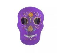 Lizzy Halloween Trick Treat Bowl | Skull Design Reusable Plastic Trick or Treat Hand Grabbing Candy Holder Bowls for Halloween Themed, Classroom and Eerie Night,Party Supplies Decoration (Purple)