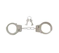 Lizzy | Handcuffs | Onesize, Silver, Fur | Adjustable fit, soft plush lining, durable metal, lightweight design | Accessory for couples, adult fancy dress, stag and hen party