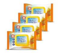 Lizzy Hayfever Relief Wipes (1 Pack 30 Wipes) | Enriched with Tea Tree & Peppermint Oil | Anti-Allergen Wipes for Face & Hands | Removes Pollen, Dust & Pet Allergens (4 Pack 120 Wipes)