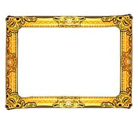 Lizzy | Inflatable Picture Frame | 60cm x 80cm, Gold, Plastic | Lightweight, Easy to Inflate, Giant Selfie Prop | Photo Booth Frame for Party, Wedding, Birthday