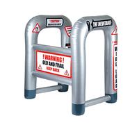 Lizzy Inflatable Walking/Zimmer Frame with 'Warning' Design (58cm x 45cm x 88cm) Reusable Blow Up Toy Fancy Dress Photo Prop Summer Birthday Party Decorations for Adults Kids