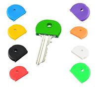 Lizzy Key Caps Coloured Plastic Key Covers Flexible Key Cap Covers Key Identifier Tags for House Office School Keys Durable Soft Fit Assorted Colours
