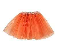 Lizzy Kids 3-Layered Tutu Skirt for Girls - Fancy Dress, Ballet, Dance, Halloween & Birthday Costume | Soft Tulle Fabric with Elastic Waistband (UK, Age, 9 Years, 10 Years, Regular, Orange)
