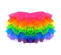 Lizzy Kids 3-Layered Tutu Skirt for Girls - Fancy Dress, Ballet, Dance, Halloween & Birthday Costume | Soft Tulle Fabric with Elastic Waistband (UK, Age, 9 Years, 10 Years, Regular, Rainbow)