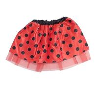 Lizzy Kids 3-Layered Tutu Skirt for Girls - Fancy Dress, Ballet, Dance, Halloween Costume | Soft Tulle Fabric with Elastic Waistband (UK, Age, 9 Years, 10 Years, Regular, Lady Bird)