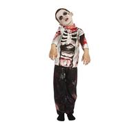 Lizzy Kids Zombie Boy Costume | Scary Halloween Fancy Dress Outfit for Boys | Long Sleeve Skeleton Zombie Costume for Kids Trick-or-Treat (Large / 10-12 Years)