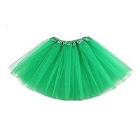 Lizzy Ladies Adult 3 Layered Plain Coloured Women Tutu Skirt Ballet Dance Skort Tulle Skirts and Occasion Fancy Dress Party Hen Party Fairy Princess Halloween (Green)