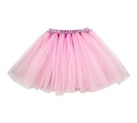 Lizzy Ladies Adult 3 Layered Plain Coloured Women Tutu Skirt Ballet Dance Skort Tulle Skirts and Occasion Fancy Dress Party Hen Party Fairy Princess Halloween (Light Pink)