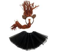 Lizzy Ladies Animal Fancy Dress Tutu with Ears Bow Tail Set for Halloween, Hen Party Fancy Outfit Tutu Skirt (Horse Tutu Costume)