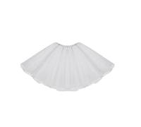 Lizzy Ladies Plain 3 Layered Short Tutu Skirt Tulle Adult Skirts Fancy Dress Halloween Hen Party Costume Accessory Lady Girls Women (UK, Alpha, S, M, Regular, Regular, White)
