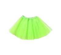Lizzy Ladies Plain 3 Layered Short Tutu Skirt Tulle Adult Skirts Fancy Dress Halloween Hen Party Costume Accessory Lady Girls Women (UK, Alpha, S, M, Regular, Regular, Neon Green)
