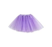 Lizzy Ladies Plain 3 Layered Short Tutu Skirt Tulle Adult Skirts Fancy Dress Halloween Hen Party Costume Accessory Lady Girls Women (UK, Alpha, S, M, Regular, Regular, Lilac)