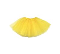 Lizzy Ladies Plain 3 Layered Short Tutu Skirt Tulle Adult Skirts Fancy Dress Halloween Hen Party Costume Accessory Lady Girls Women (UK, Alpha, S, M, Regular, Regular, Yellow)