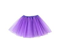 Lizzy Ladies Plain 3 Layered Short Tutu Skirt Tulle Adult Skirts Fancy Dress Halloween Hen Party Costume Accessory Lady Girls Women (UK, Alpha, S, M, Regular, Regular, Purple)