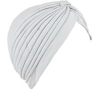 Lizzy Ladies Turban | Indian Style Satin Head Wrap, Fancy Dress, Bandana or Chemo & Hair Loss Stylish and Fashionable Ethnic Fashion Enthusiasts (White)