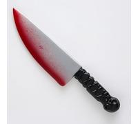 Lizzy Large Bloody Chef Knife 38cm | Halloween Fake Knife Prop with Blood Splatter | Butcher Kitchen Knife Costume Accessory for Trick or Treat, Scary Pranks & Fancy Dress Parties