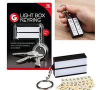Lizzy® Light Box Keyring - Create Your Own Message with 75 Letters, Numbers & Symbols