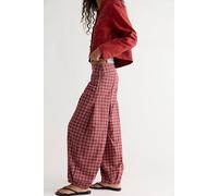 Lizzy Low-Rise Balloon Pants at Free People in Burgundy Combo, Size: US 10 - female