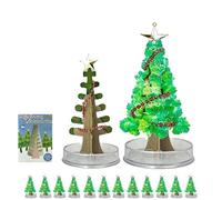 Lizzy Magic Growing Crystal Christmas Tree Grow Over the next 24hrs | 14cm x 7cm (when fully grown) | Christmas Decoration Toy Novelty Xmas Gift Kids Science Kits & Toys Learning Guide (Pack of 12)
