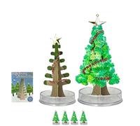 Lizzy Magic Growing Crystal Christmas Tree Grow Over the next 24hrs | 14cm x 7cm (when fully grown) | Christmas Decoration Toy Novelty Xmas Gift Kids Science Kits & Toys Learning Guide (Pack of 04)