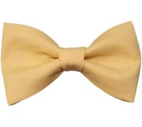 Lizzy Mens Classy Pre Made BOW TIE Wedding Party formal or special occasions Solid Color Fancy Tartan Bowteis Necktie Ties Burns Night (Mustard Yellow)