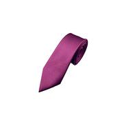 Lizzy Men's Necktie | Satin Skinny Tie | Slim Neckties For Men Solid Colour | Formal, Party,Wedding Neck Tie (Plum Purple)