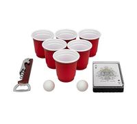 Lizzy Mini Beer Pong Game Set | 2 Mini Balls, 12 Mini Red Cups, 1 Bottle Opner, 1 pack Card | Drinking Game for Stag & Hen Parties, Christmas and Holidays