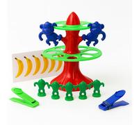 Lizzy Monkey Toss Catapult Game - Fun Family Skill Game for Kids & Adults | Sensory Hand-Eye Coordination Toy | Party 2 Player Tree-Hanging Monkey Challenge with Bananas