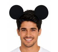 Lizzy Mouse Ears Headband for Adults & Kids | Black Fancy Dress Headband | Costume Accessory for Theme Parks, Parties, Halloween, Cosplay, Stage Shows, Festivals & Dress Up
