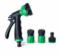 Lizzy Multi Function Garden Hose Spray Gun Set with Connectors Adjustable Water Spray Nozzle with Hose Fittings and Tap Adapter Leak Proof Sprayer for Plants Lawn Car Wash Cleaning