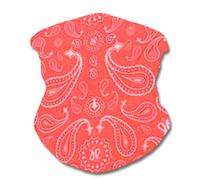 Lizzy Multi functional Head wear Bandana Face Cover | Unisex | One Size Fits Most | Face Cover Neck Tube Snood Scarf Reusable UK (Red Paisley Pattern B)