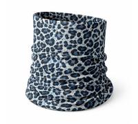 Lizzy Multi functional Head wear Bandana Face Cover | Unisex | One Size Fits Most | Face Cover Neck Tube Snood Scarf Reusable UK (Blue Leopard Print)