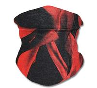 Lizzy Multi functional Head wear Bandana Face Cover | Unisex | One Size Fits Most | Face Cover Neck Tube Snood Scarf Reusable UK (3D Red & Black)