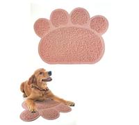 Lizzy Multi-purpose Dog Mat | Absorb food, dirt or sand/grit from paws | Waterproof Pet Mat, Anti Slip Mat for Puppy, Reusable Floor Mat for All Dogs, Pet Dog Supplies (Blush Pink, One Size)