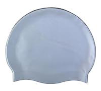 Lizzy One Size Swimming Cap for Kids and adult Silicone Swimming Hat Lightweight Swim Cap Waterproof/Stretchable/Anti Slip for Women and Men, Hair Protection (Silver)
