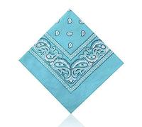 Lizzy Paisley Multifunctional Bandana's Headwear Neckwear Neckerchief Cycling Cowboy Scarf Head Neck Gaiter - Mens Womens Multipack Assorted Men Hair Pirate Bandana (Light Blue)