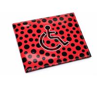 Lizzy Parking Disabled Badge Holders PU Leather Wallet Protector Blue Badge Timer Holder Protector Hologram (Polka Dot Red)