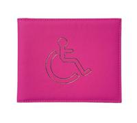 Lizzy Parking Disabled Badge Holders PU Leather Wallet Protector Blue Badge Timer Holder Protector Hologram (Hot Pink)