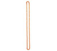Lizzy | Pearl Necklace | 120CM, Neon Orange, Faux Pearl, Lightweight | Long Bead Chain, Reusable Plastic, Easy to Layer | Flapper Dress Accessory for Women
