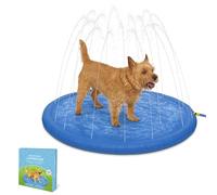 Lizzy Pet Splash Pool & Sprinkler - 100cm/39in | Summer Cooling Pad for Dogs & Pets | Foldable Sprinkle and Splash Water Play Mat | Easy Hose Connection | Outdoor Water Toy for Hot Weather Fun