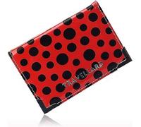 Lizzy PU Leather Travel Card | Plain & Polka Dot Unisex Credit Card ID Card Bus & Rail Pass Bank Oyster Pocket Wallet Case Holders (Red)