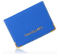 Lizzy PU Leather Travel Card | Plain & Polka Dot Unisex Credit Card ID Card Bus & Rail Pass Bank Oyster Pocket Wallet Case Holders (Royal Blue)