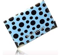Lizzy PU Leather Travel Wallet Case Holders | Plain & Polka Dot Unisex Credit Card ID Card Bus & Rail Pass Bank Oyster (Sky Blue)