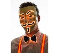 Lizzy Purge Mask for Adults - Halloween Festival Cosplay Costume, Orange