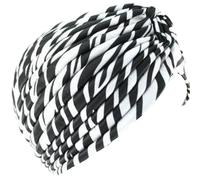 Lizzy | Satin Turban Head Wrap | Zebra, One Size, Soft Satin | Pre-Tied Knot, Fashionable, Comfortable Fit | Elegant Ladies Headwear, Fancy Dress, Bandana