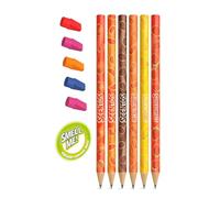 Lizzy Scented Pencils for Kids (6 Pack 18CM) Fruit Scented HB Graphite Pencils Colorful Fun Wooden Pencil with Erasers for Boys Girls School Stationery Party (2 Pack)