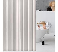 Lizzy Shower Curtain Mould Proof Washable Bathroom Bath Curtains, Water Resistant Quick Dry Polyester Fabric Bathtub Curtain with 12 Hooks (Grey - 839255)