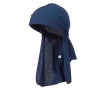 Lizzy | Silky Durag | Navy Blue, Ultra-Soft Satin, Breathable, Wrinkle Resistant | Extra-Long Wide Tail, Lightweight, Secure Fit | Helps Protect Hair, Maintains Moisture